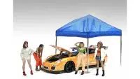 American Diorama 1/24 Scale Hip Hop Girls Figure Set: Perfect for Model Enthusiasts