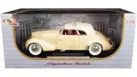 1936 Cord 810 Coupe Yellow Diecast Model Car 1/18 by Signature Models