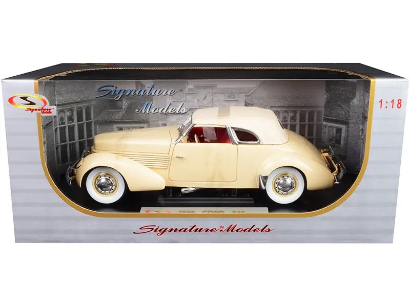 1936 Cord 810 Coupe Yellow Diecast Model Car 1/18 by Signature Models