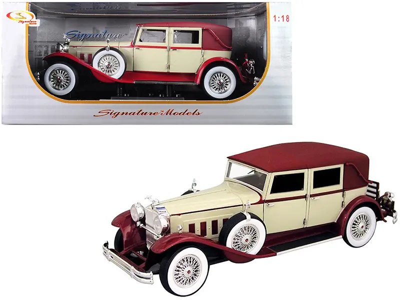 1930 Packard LeBaron Diecast Model Car 1/18 by Signature Models – Cream & Red Collectible