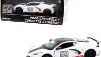 2020 Chevrolet Corvette C8 Stingray Coupe White Road America Pace Car 1/24 Diecast by Greenlight