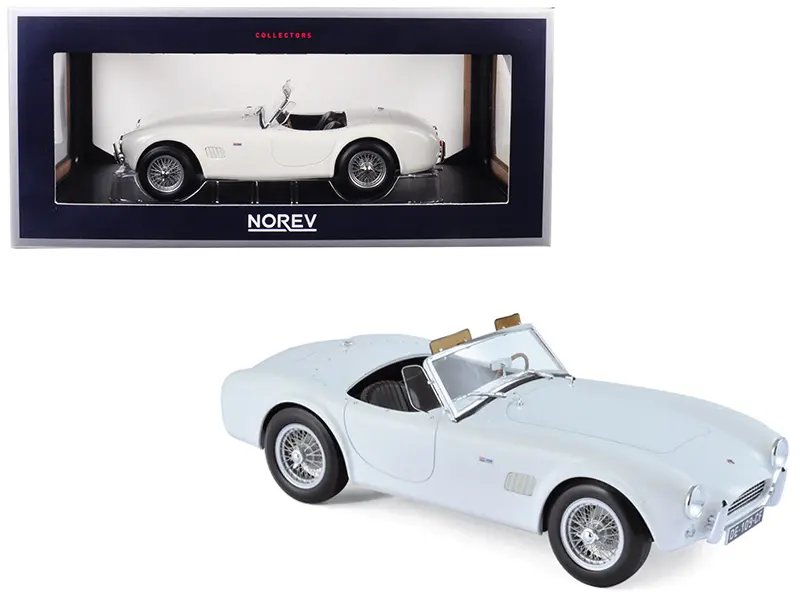 1963 Shelby AC Cobra 289 Roadster White 1/18 Diecast Model by Norev – Collector’s Dream