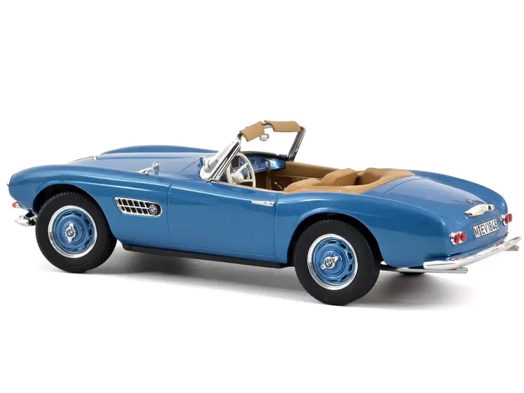 1957 BMW 507 Cabriolet Blue Metallic 1/18 Diecast Model by Norev – Collector’s Dream