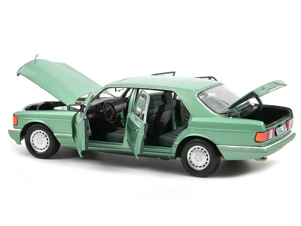 1991 Mercedes-Benz 560 SEL Light Green Metallic 1/18 Diecast Model by Norev 1 1991 Mercedes-Benz 560 SEL Light Green Metallic 1/18 Diecast Model by Norev