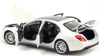 2018 Mercedes-Benz S-Class AMG-Line White Metallic 1/18 Diecast Model with Sunroof by Norev