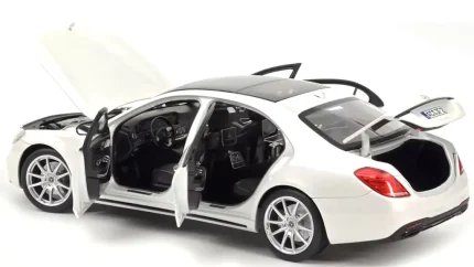 2018 Mercedes-Benz S-Class AMG-Line White Metallic 1/18 Diecast Model with Sunroof by Norev