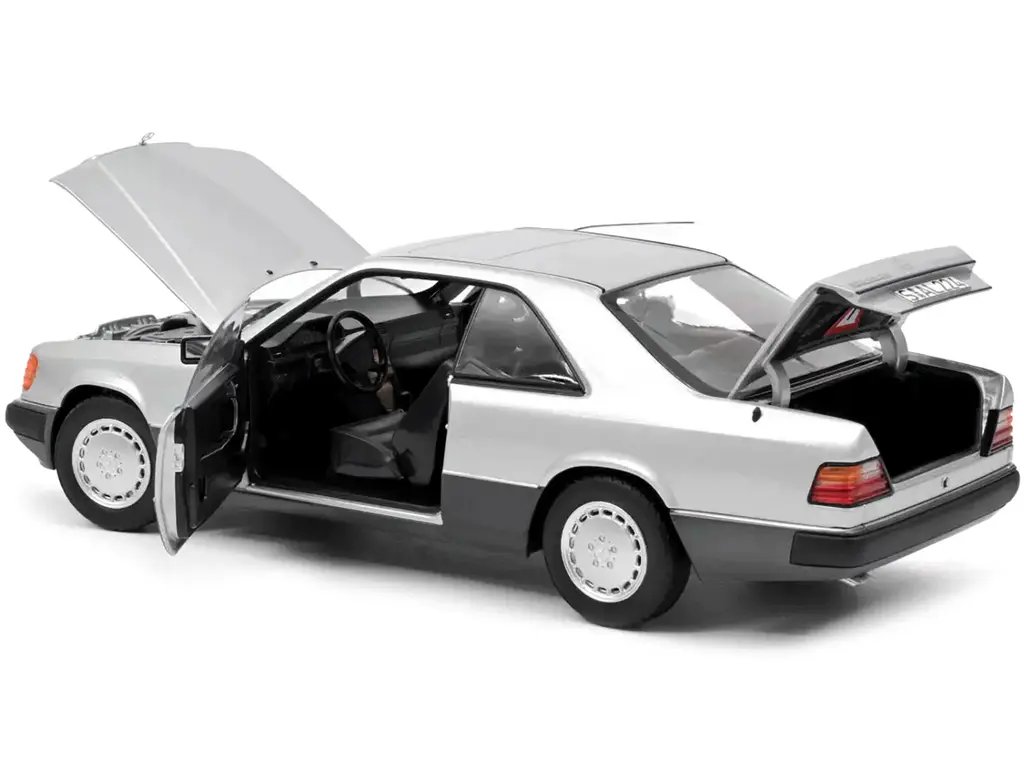 1990 Mercedes-Benz 300 CE-24 Coupe 1/18 Diecast Model Car by Norev – Silver Metallic & Black