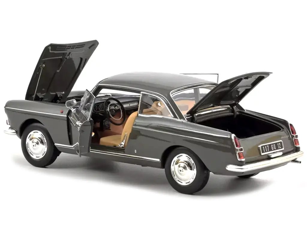 1967 Peugeot 404 Coupe Graphite Gray 1/18 Diecast Model by Norev – Collector’s Dream
