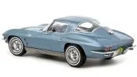 1963 Chevrolet Corvette Stingray Diecast Model 1/18 Light Blue Metallic by Norev