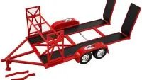 ACME 1/18 Diecast Tandem Car Trailer with Tire Rack - Red So-Cal Speed Shop Model