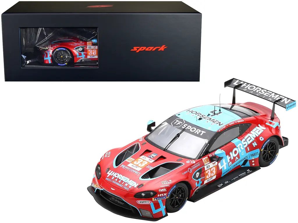 1/18 Aston Martin Vantage AMR #33 Le Mans 2022 Winner Model Car with Display Case by Spark 3 1/18 Aston Martin Vantage AMR #33 Le Mans 2022 Winner Model Car with Display Case by Spark - Image 3