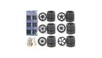 24-Piece Wheels, Tires & Rims Set for 1/24 Scale Model Cars & Trucks