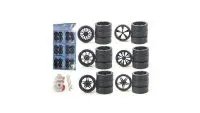 Ultimate 24-Piece Wheels & Tires Multipack for 1/18 Scale Cars & Trucks