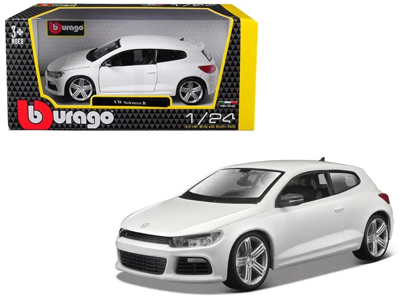 Volkswagen Scirocco R White 1/24 Diecast Model by Bburago – Premium Collectible Car