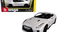 Buy 2017 Nissan GT-R R35 White 1/24 Diecast Model Car by Bburago - Perfect Collectible!