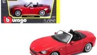 Fiat 124 Spider Coupe Red 1/24 Diecast Model Car by Bburago - Collectible Toy
