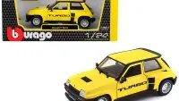 Renault 5 Turbo Yellow & Black 1/24 Diecast Model Car by Bburago - Collector's Edition
