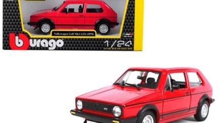 1979 Volkswagen Golf Mk1 GTI Red Diecast Model 1/24 by Bburago - Classic Car Collectible