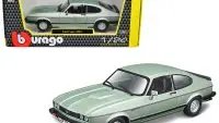 1982 Ford Capri Light Green Metallic 1/24 Diecast Model by Bburago – Classic Collectible Car