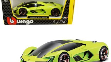 Lamborghini Terzo Millennio Lime Green 1/24 Diecast Model by Bburago – Black Top Collectible