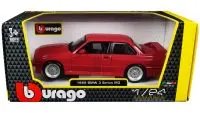 1988 BMW M3 E30 Red 1/24 Diecast Model Car by Bburago - Collector's Edition
