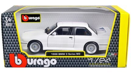 1988 BMW M3 E30 White Diecast Model 1/24 by Bburago - Iconic 3 Series Collectible