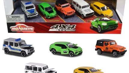 Majorette 4x4 SUV Giftpack: 5-Piece 1/64 Diecast Model Car Set