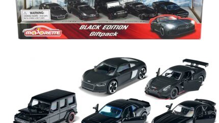 Majorette Black Edition 2023 Giftpack: 5-Piece 1/64 Diecast Model Car Set