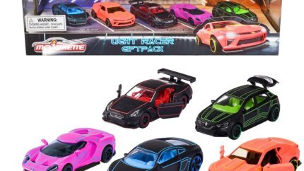 2023 Majorette Light Racer Giftpack: 5-Piece 1/64 Diecast Model Car Set