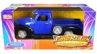 1953 Chevrolet 3100 Pickup Truck Diecast Model 1/24 - Blue & Black Low Rider by Welly