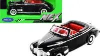 1941 Chevrolet Special Deluxe Convertible Black with Red Interior "NEX Models" 1/24 Diecast Model Car by Welly