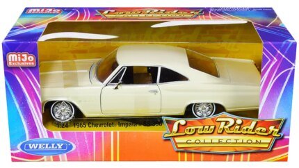 1965 Chevrolet Impala SS 396 Diecast Model - Beige Low Rider Collection by Welly 1/24