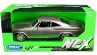 1965 Chevrolet Impala SS 396 Gray Metallic 1/24 Diecast Model by Welly - NEX Models