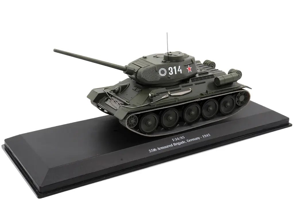 Diecast Model Cars wholesale toys dropshipper drop shipping T-34-85 Tank #314 USSR 55th Armoured Brigade Germany 1945 1/43 AFVs WWII 23193-45 drop shipping wholesale drop ship drop shipper dropship dropshipping toys dropshipper diecast drop shipper d Authentic 1/43 T-34-85 Tank Model - USSR 55th Armoured Brigade 1945