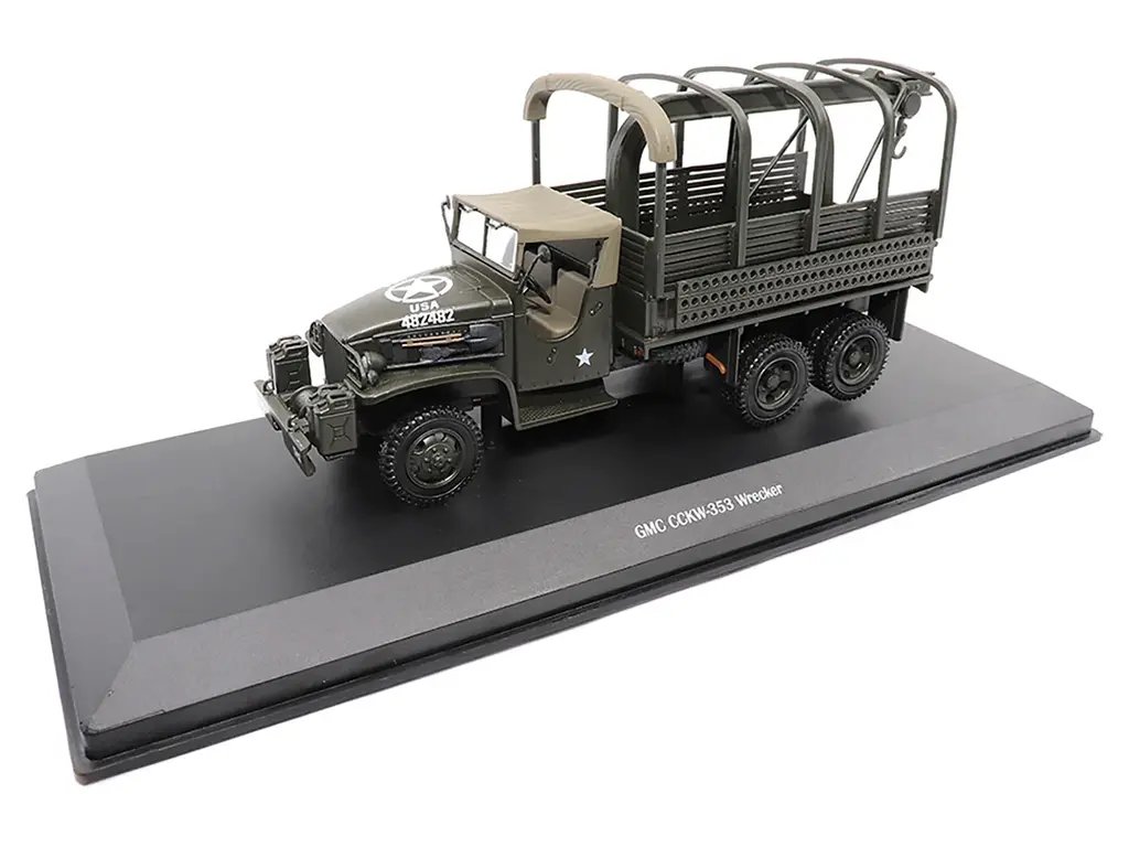 Authentic 1/43 GMC CCKW353 Army Wrecker Tow Truck Diecast Model by Militaria