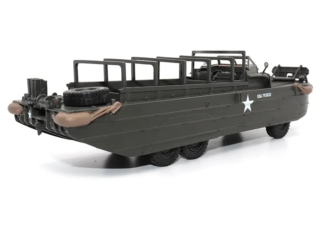 Authentic 1/43 GMC DUKW Amphibious Vehicle Diecast Model – Olive Drab US Army Collectible