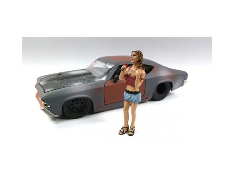 Look Out Girl Monica Figure for 1:24 Scale Diecast Cars – American Diorama Collectible