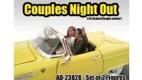 Seated Couple Figurine Set for 1/24 Scale Models by American Diorama - Perfect for Diorama Enthusiasts