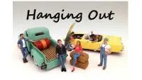 Enhance Your 1/18 Scale Models with 'Hanging Out' 6-Piece Figurine Set by American Diorama