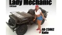 Lady Mechanic Katie 1:18 Scale Figure by American Diorama - Perfect for Model Enthusiasts
