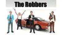 Enhance Your 1:18 Scale Models with 'The Robbers' 4 Piece Figure Set by American Diorama