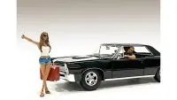 Hitchhiker 2 piece Figurine Set (White Shirt) for 1/18 Scale Models by American Diorama