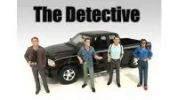 Enhance Your 1:24 Scale Models with 'The Detective' 4 Piece Figure Set by American Diorama