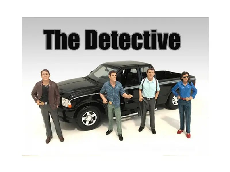 Enhance Your 1:24 Scale Models with ‘The Detective’ 4 Piece Figure Set by American Diorama