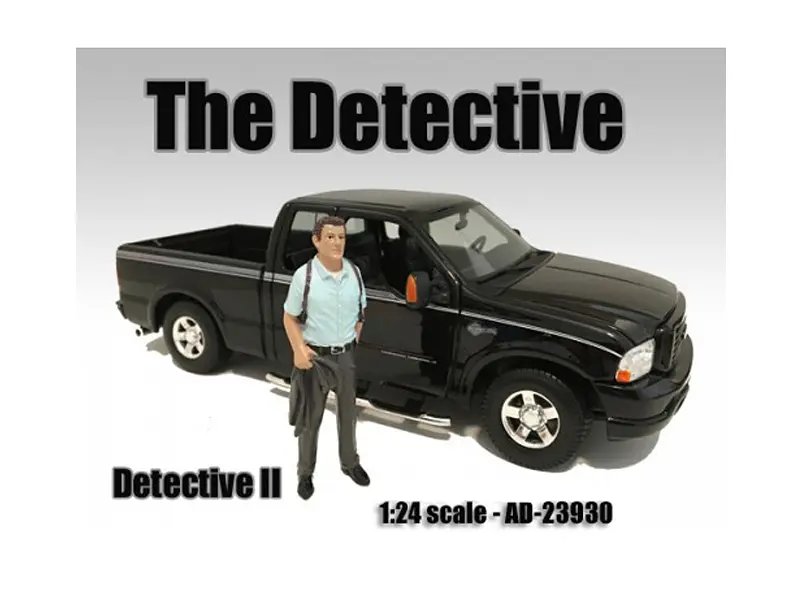 Realistic Detective #2 1:24 Scale Figure by American Diorama for Model Enthusiasts
