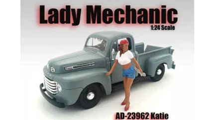 Lady Mechanic Katie Figurine for 1/24 Scale Models - American Diorama Collectible