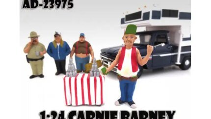 Authentic Carnie Barney 'Trailer Park' Figure for 1:24 Scale Diecast Model Cars by American Diorama
