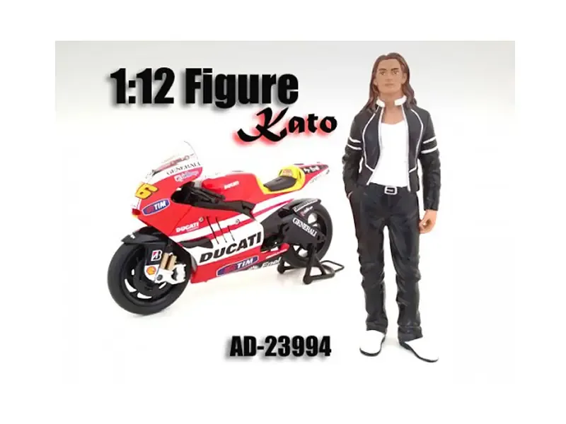 1:12 Scale Biker Kato Figure for Motorcycles by American Diorama 1 1:12 Scale Biker Kato Figure for Motorcycles by American Diorama
