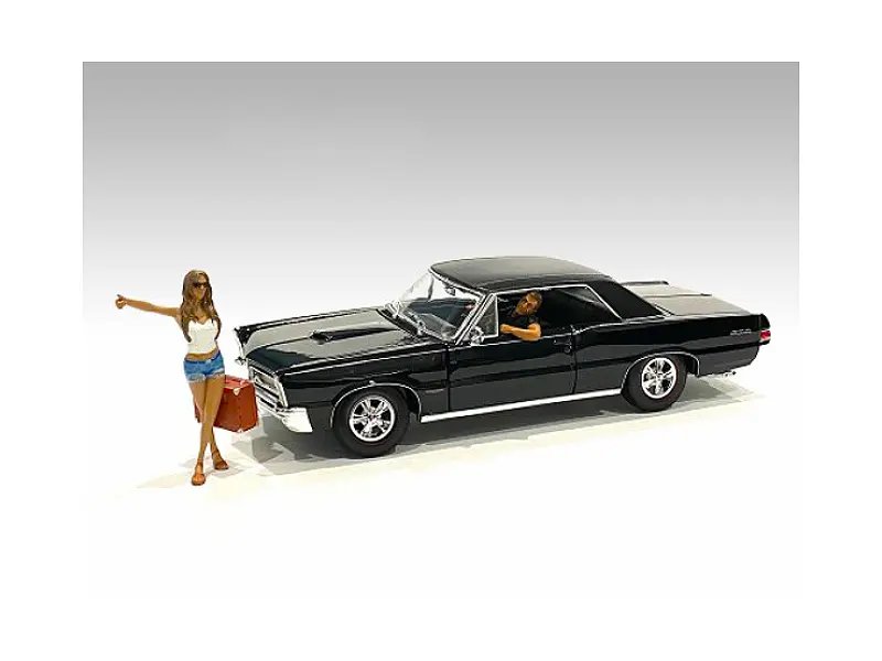 Realistic Hitchhiker 2-Piece Figurine Set for 1/24 Scale Models – American Diorama