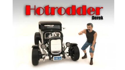 Hotrodders Derek 1:18 Scale Model Figure by American Diorama - Perfect for Collectors